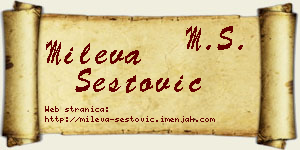 Mileva Šestović vizit kartica